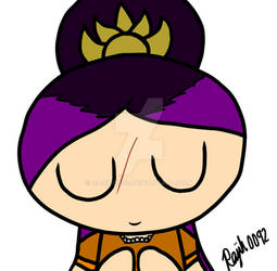 The Powerpuffed-artstyle of my OC (sample)