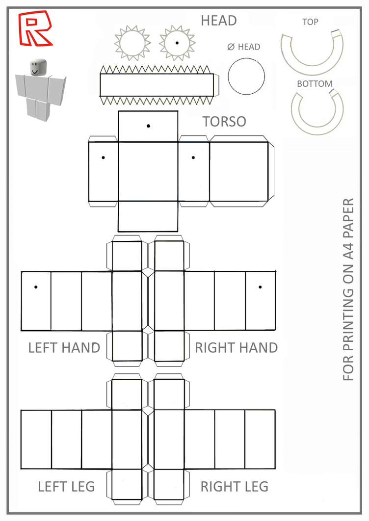 Roblox papercraft Template (Clean version!) by PartyNoobTheSilly on ...