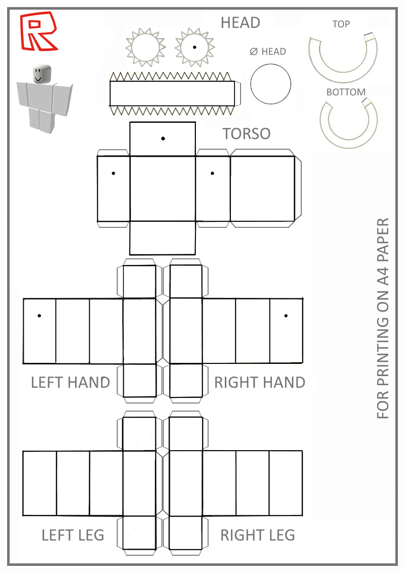 Roblox papercraft Template (Clean version!) by PartyNoobTheSilly on ...