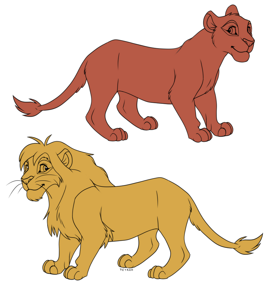 FREE Base - Lioness and Lion by Feyrah