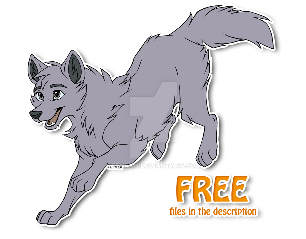 Transparent Wolf Oc Base - Unpredictable Wallpaper