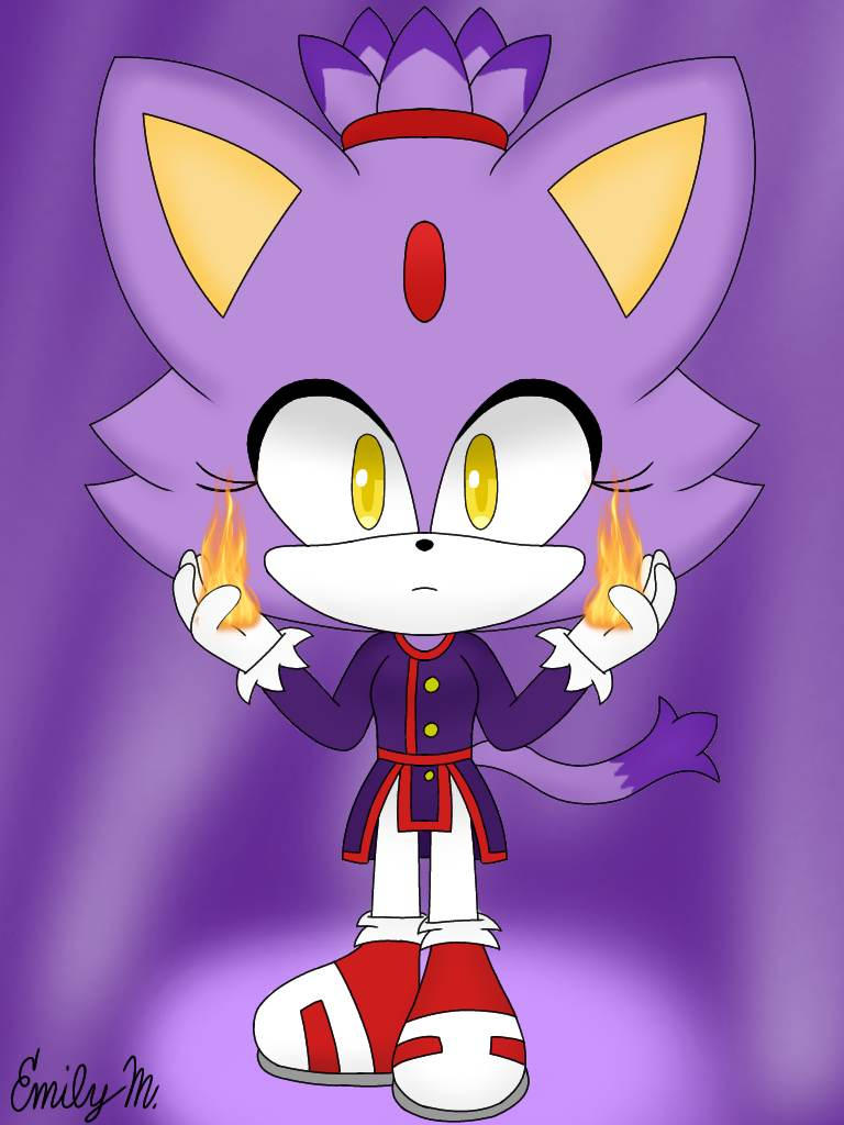 Red Sol Cat Blaze the Cat Sol Empress Attire Redraw by EmilytheSonictuber on DeviantArt