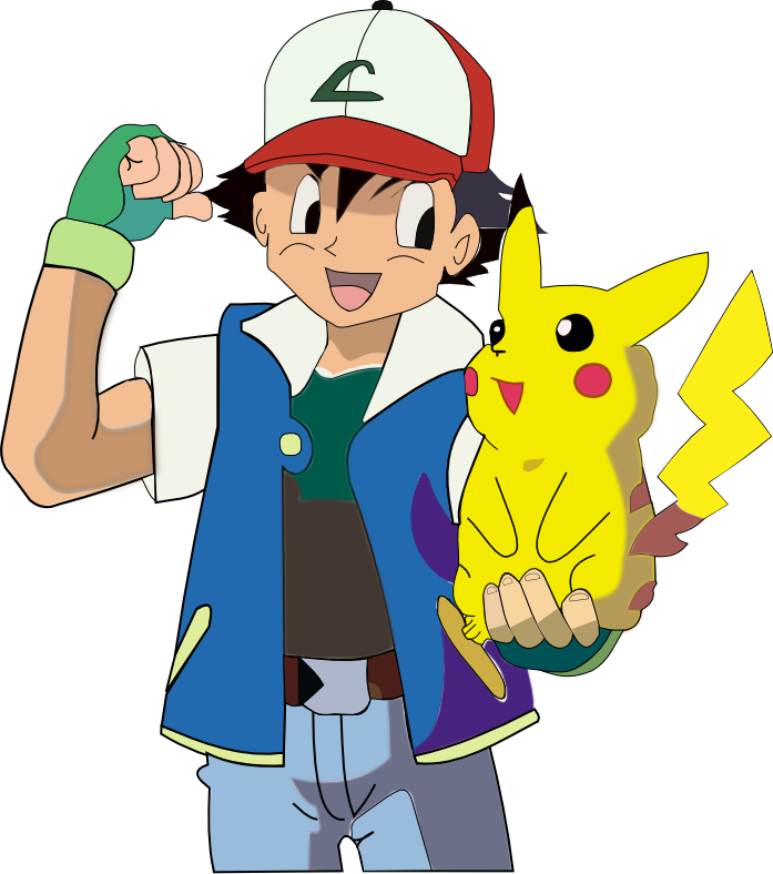 Vetorização: Ash e Pikachu