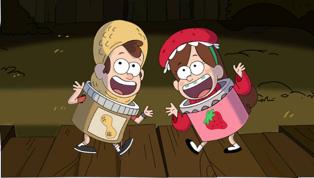 dipper and mabel summerween twins (Gravity Falls)