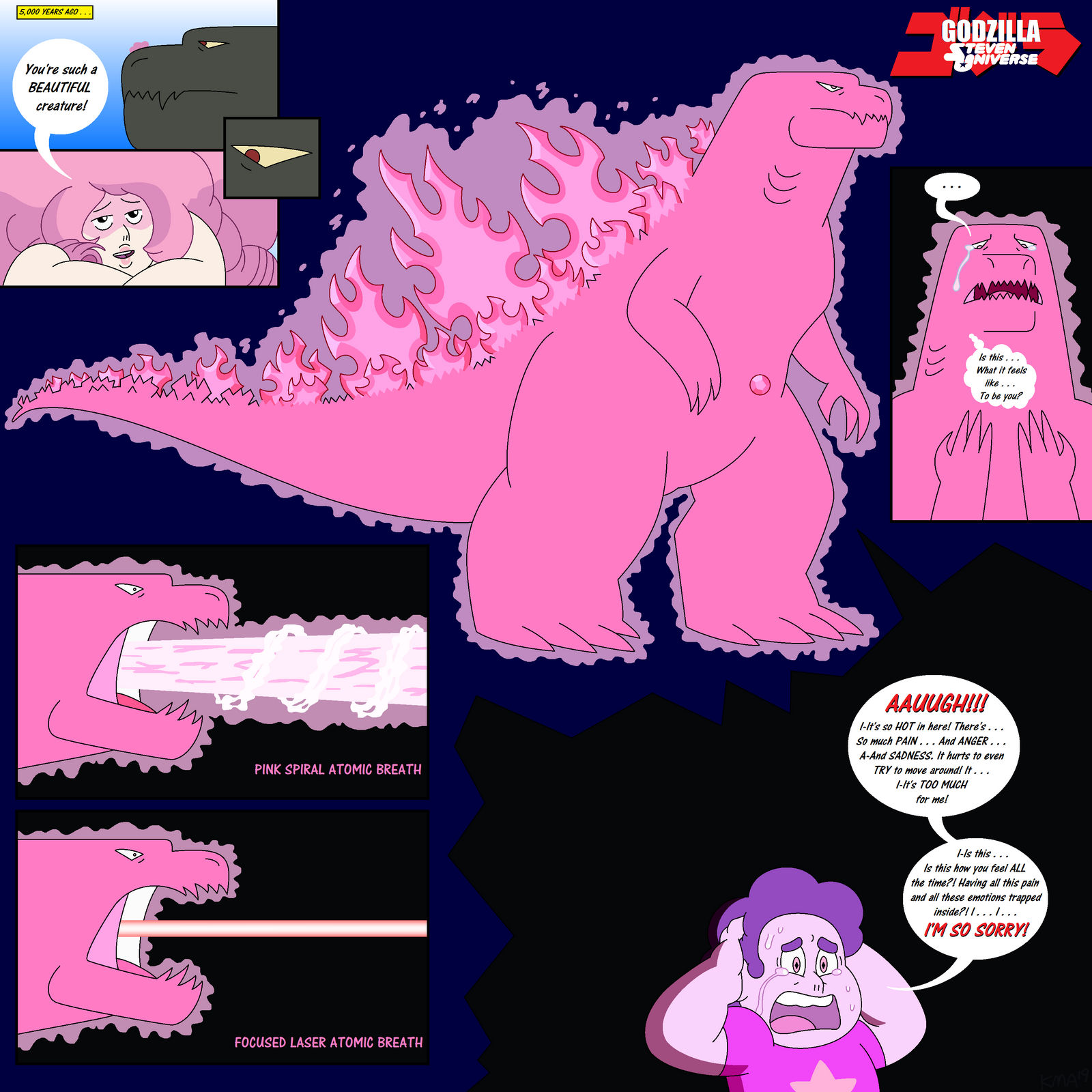 Godzilla Rosa Steven Godzilla/Steven Universe: Terror of Spacegodzilla by nerdsman567 on ...