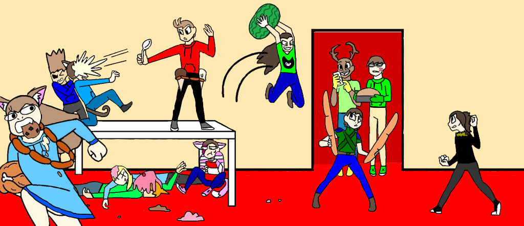 Draw the squad: Food Fight by AChaoticMushroom on DeviantArt