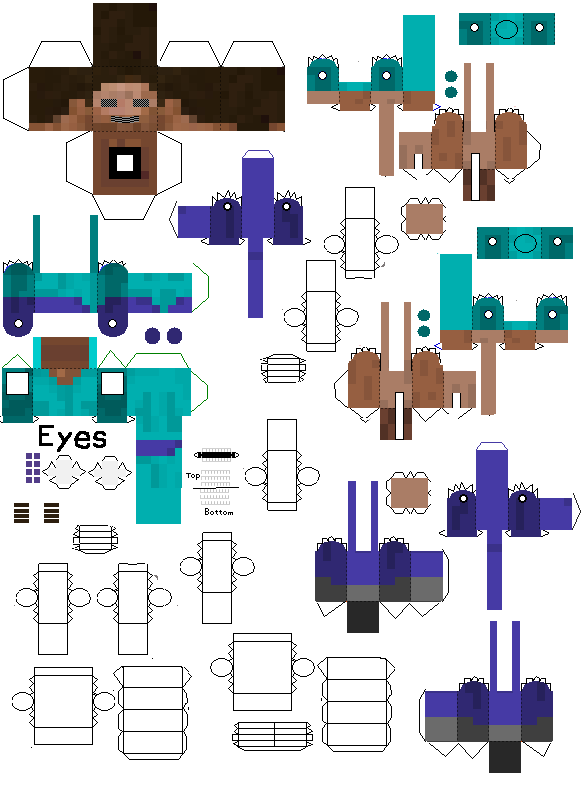 Pixel Papercraft - Steve (Minecraft)