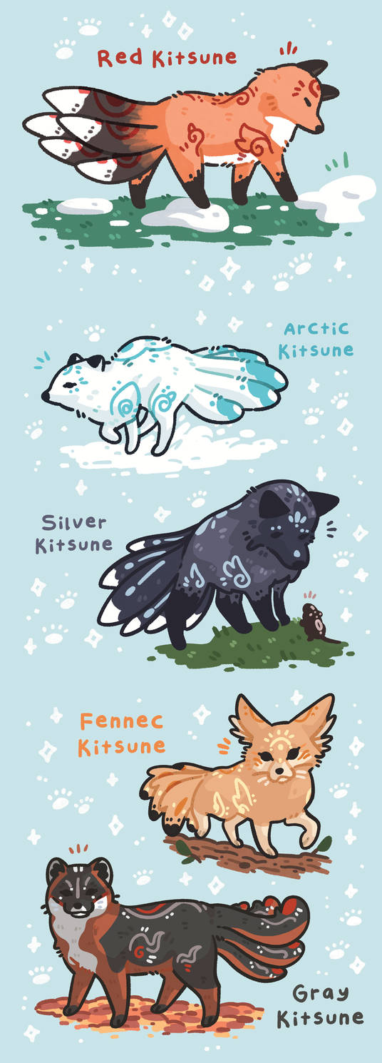 Species of Kitsunes by MangoyuArt on DeviantArt