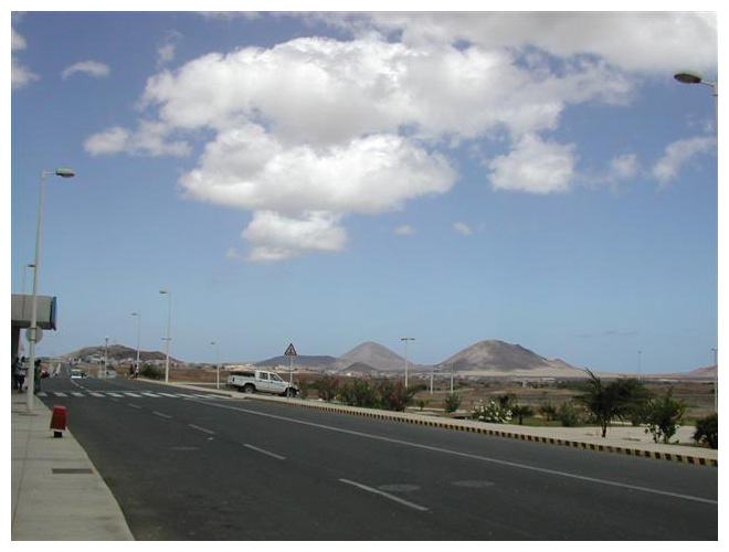 clouds outside the airport