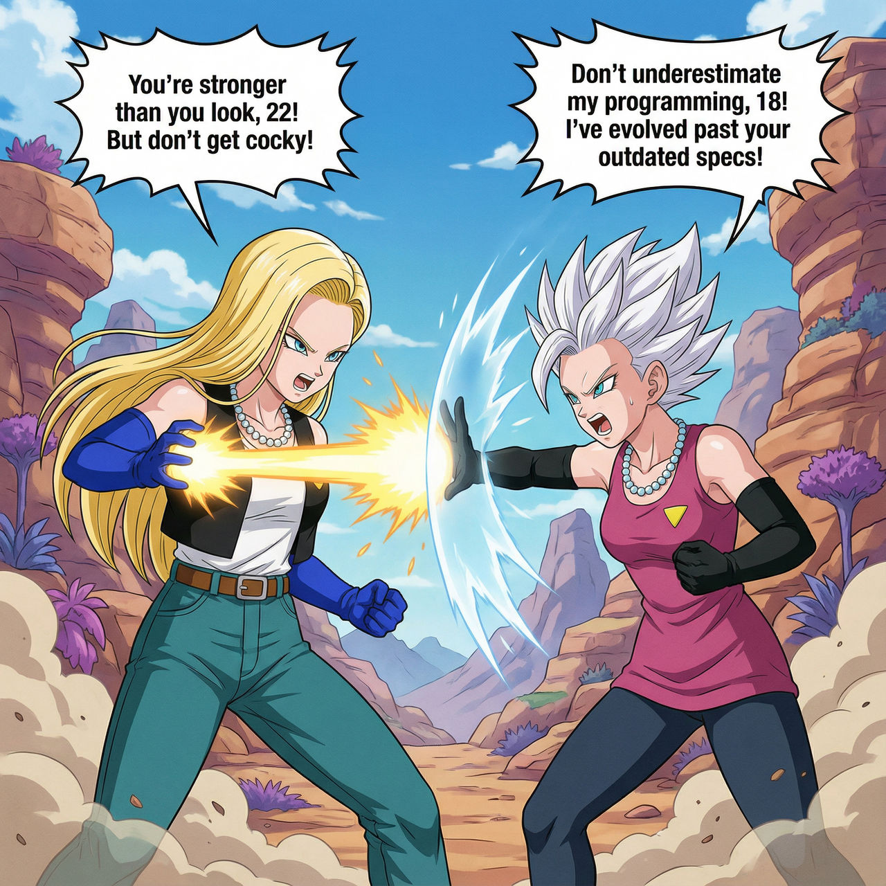 Super Android 18 VS Android 22. by DecadeSnake on DeviantArt