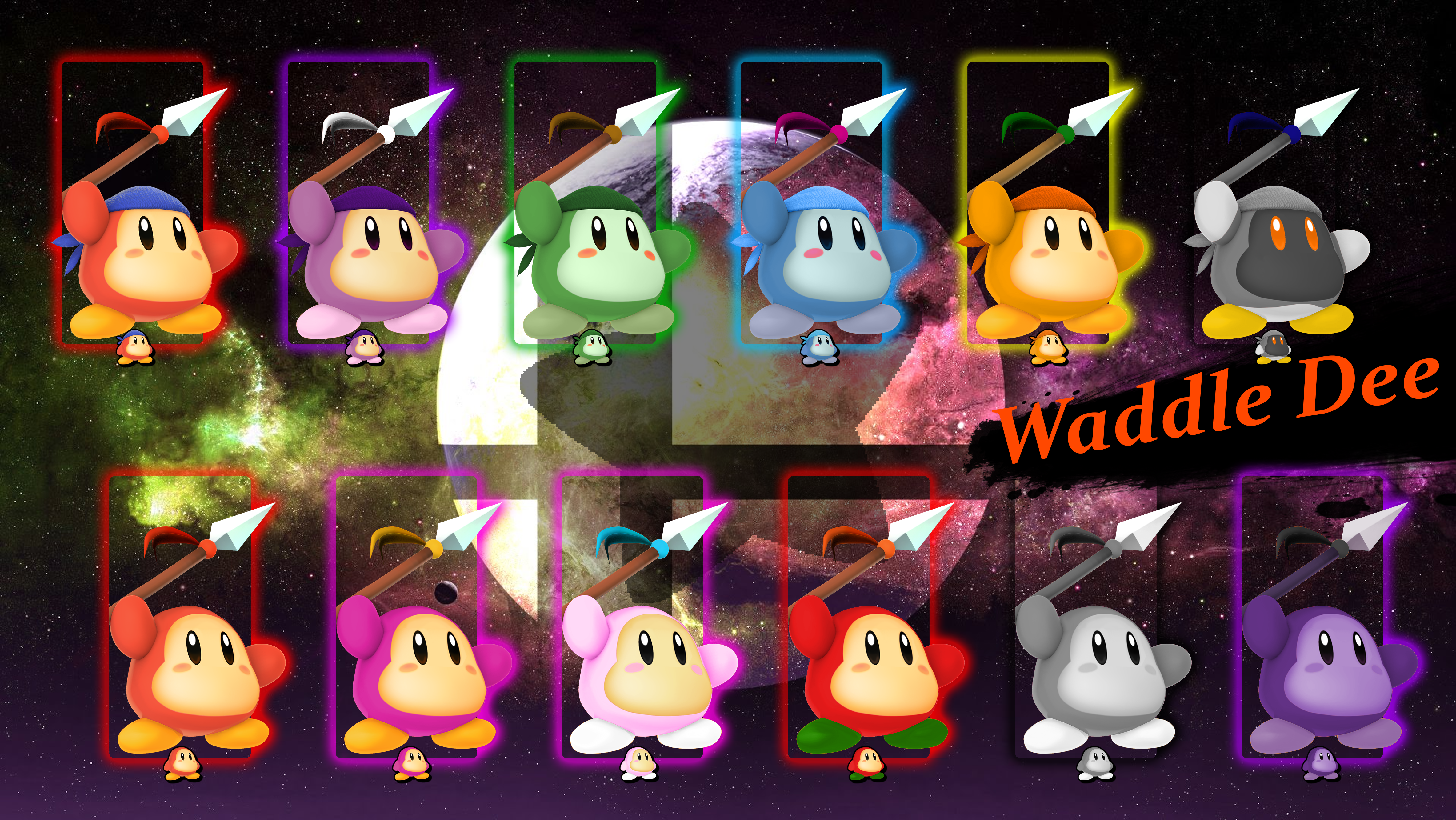 SSB5 Waddle Dee - Smash Palettes