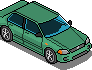 Animated pixel Civic Sedan