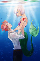 Nali (Little Mermaid) Fairy Tail x Disney by AmySunHee