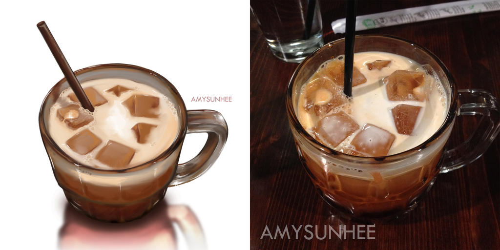 Food Illustration - Thai Ice Tea by AmySunHee on DeviantArt