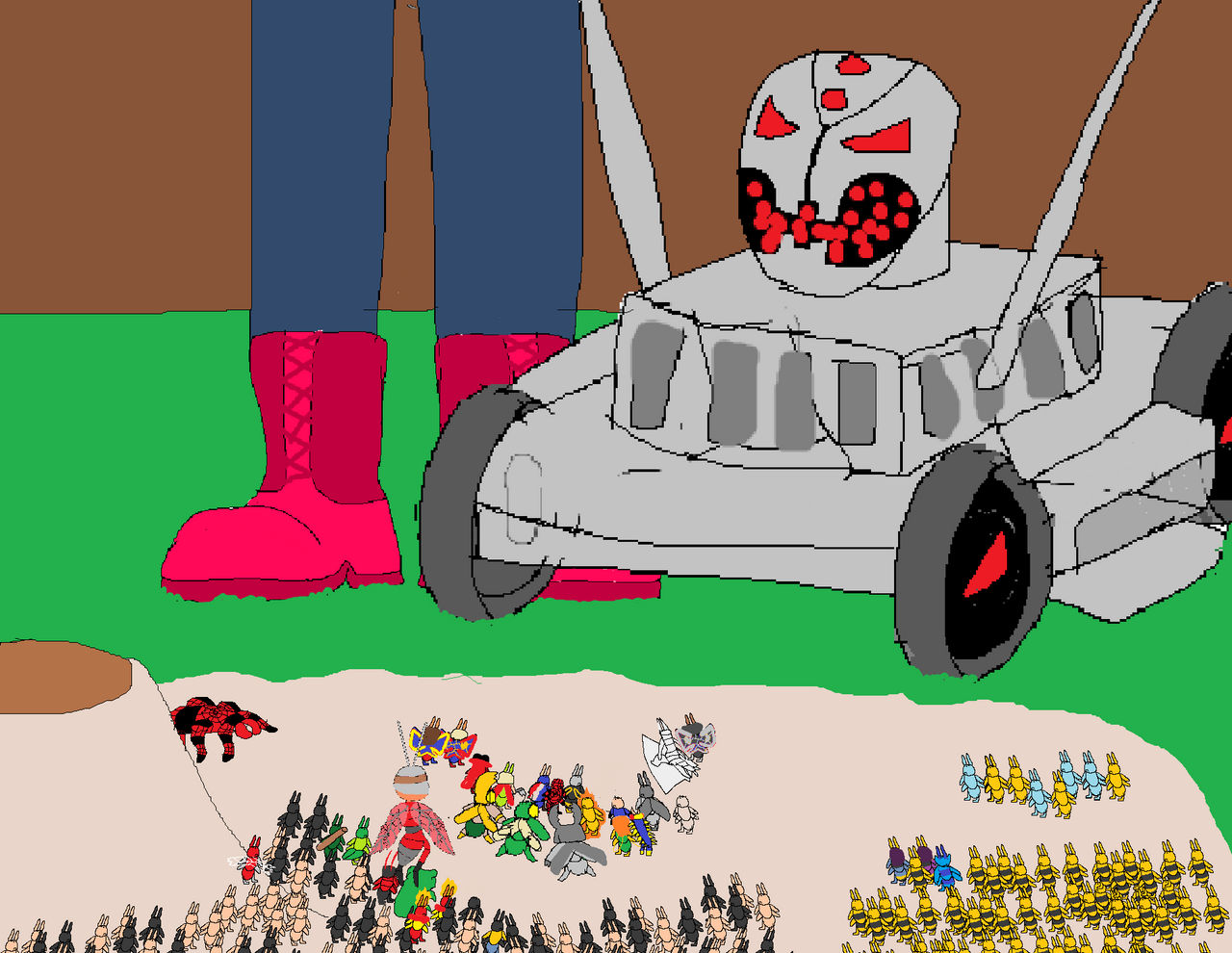 Marvel Bugs vs Gal-Exterminator and Ultron Mower by imdb88 on DeviantArt