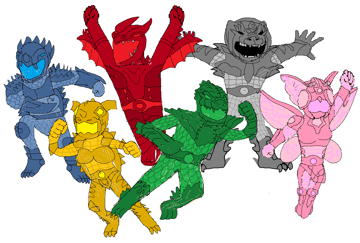 Kaiju Rangers (Power Rangers/Godzilla) by imdb88 on DeviantArt
