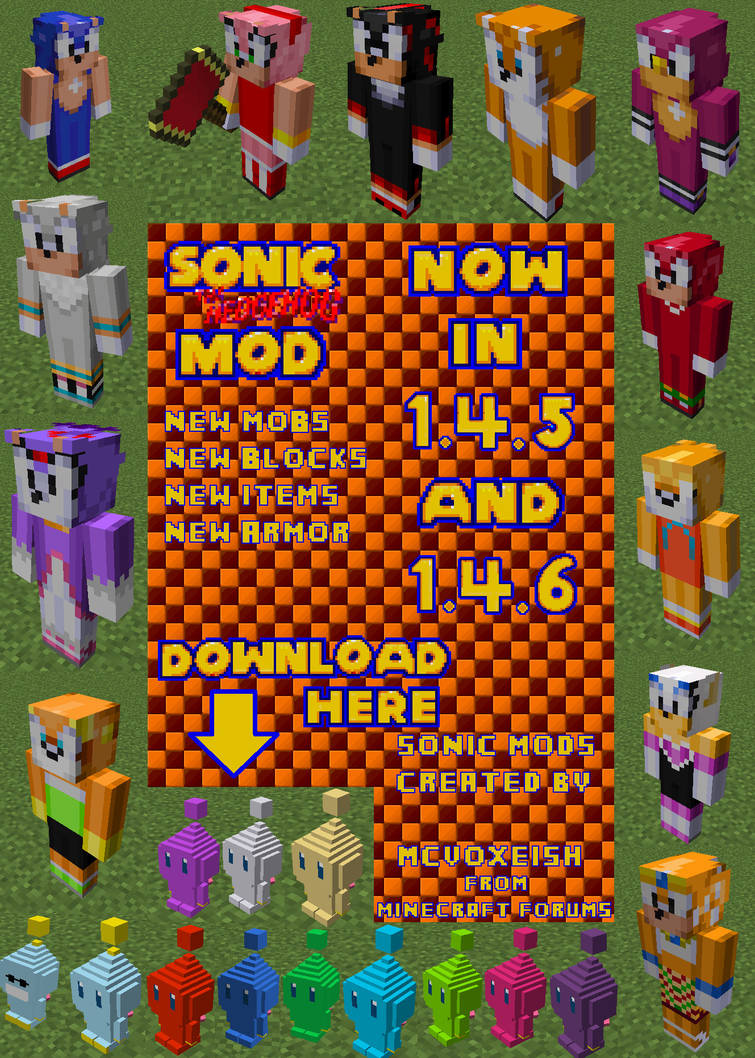 Minecraft: Sonic The Hedgehog Mod!!! :D by SonicTheDashie on DeviantArt