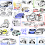 Pixar-style Cars - sketch dump 3