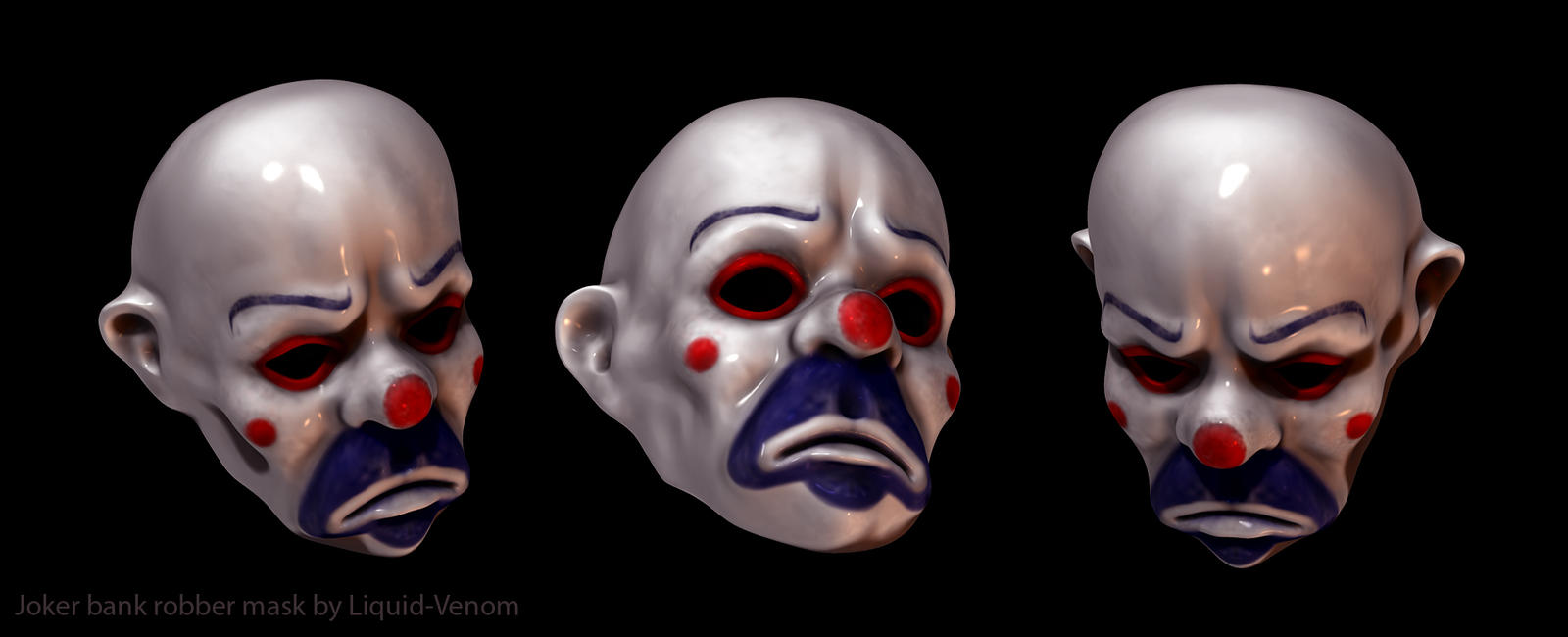 Joker robber mask sculpt