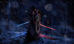 My Drawing of Kylo Ren and Rey