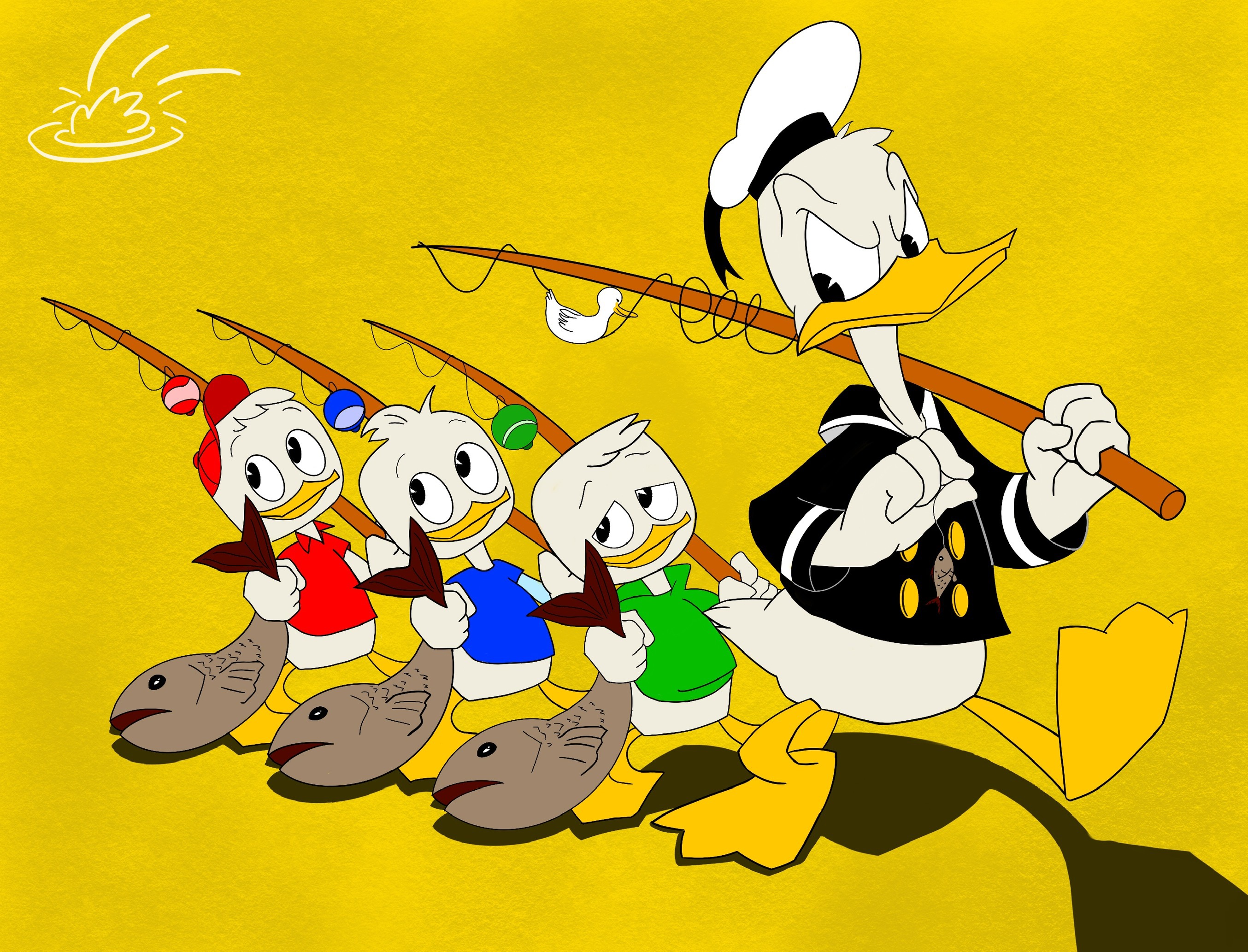 Uncle Donald Fishing With His Nephews by Splashstars362 on DeviantArt Uncle Donald Fishing With His Nephews by Splashstars362 on DeviantArt