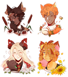 [Purrasia] More Sprinkit Floral busts