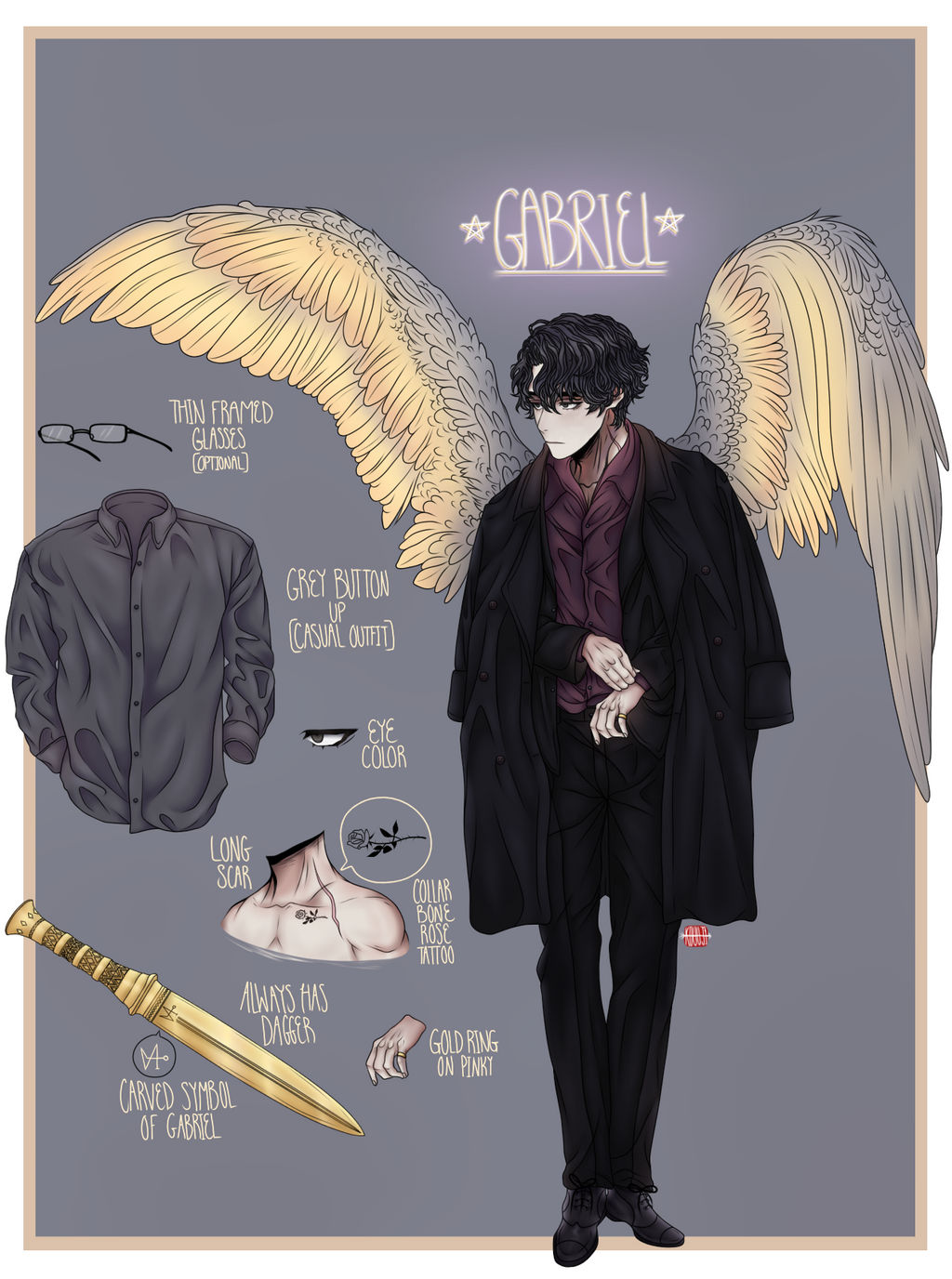 Gabriel Ref Sheet by Kouuji on DeviantArt