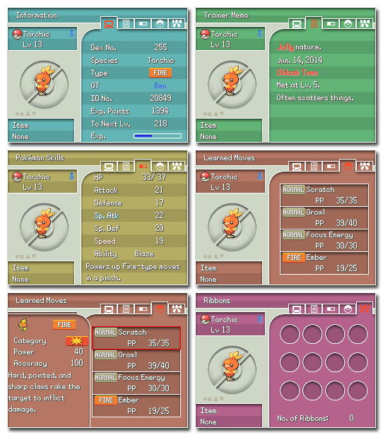 Summary Screen New Summary Screens by Rayquaza-dot on DeviantArt