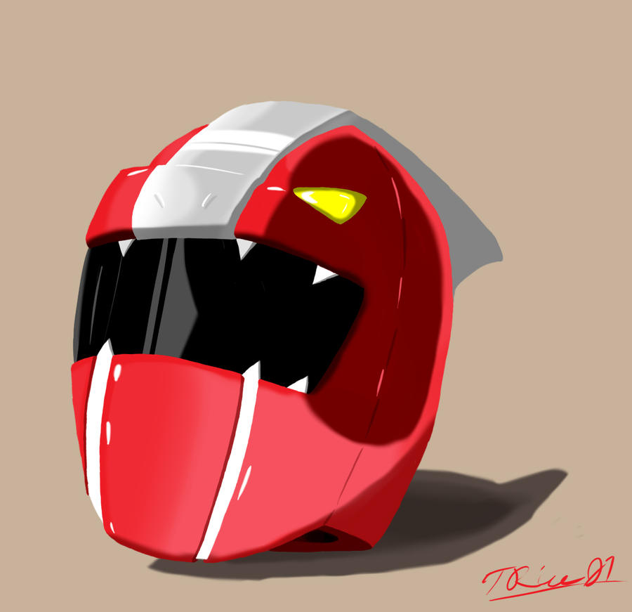 Mage Ranger Red helmet by TRice01 on DeviantArt