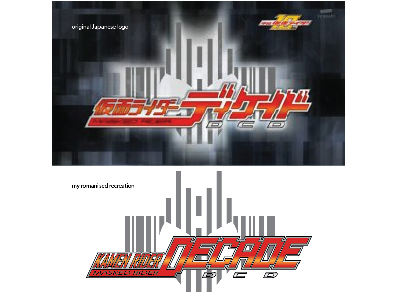 Kamen Rider Decade Romanized Logo