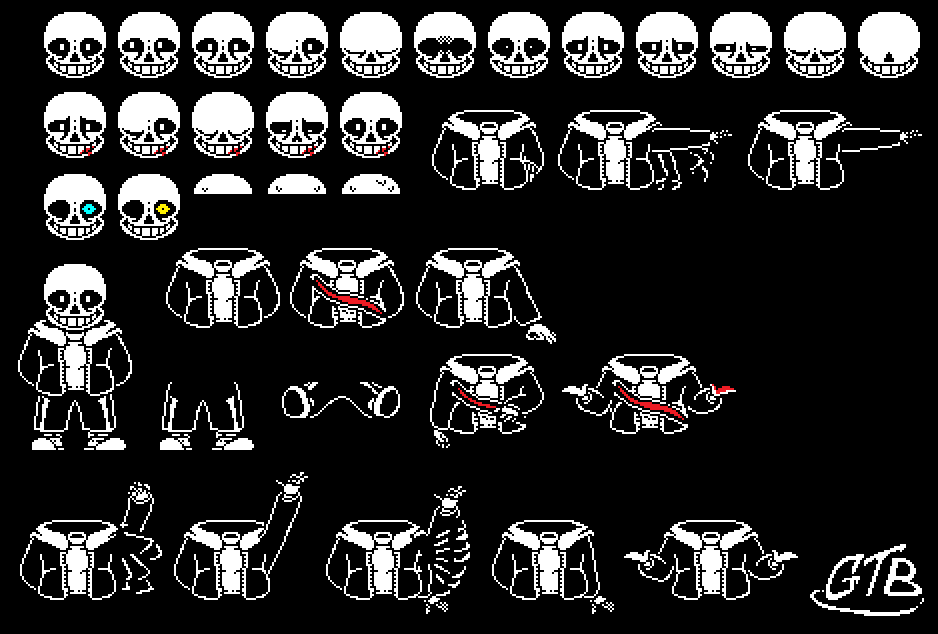 Pixilart - Sans battle sprite *fixed* by MrLFG