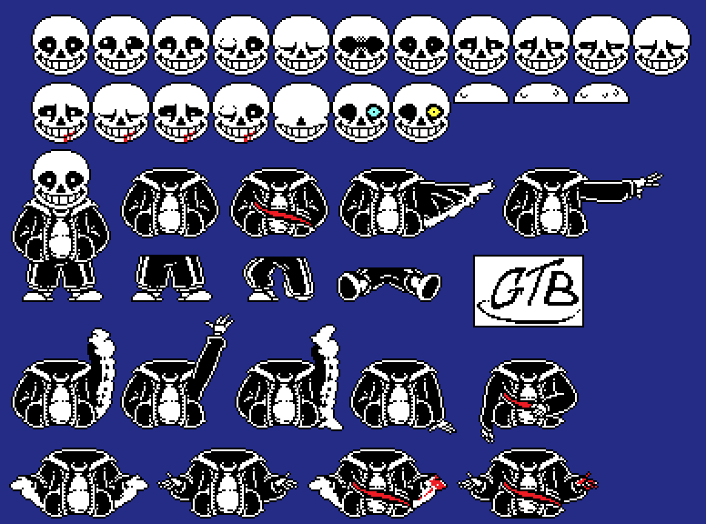 Sans battle sprite, uh, thing. : r/Undertale