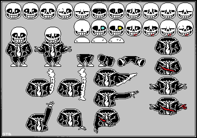 Undertale] Sans Battle Spritesheet by GrabThatBread on DeviantArt