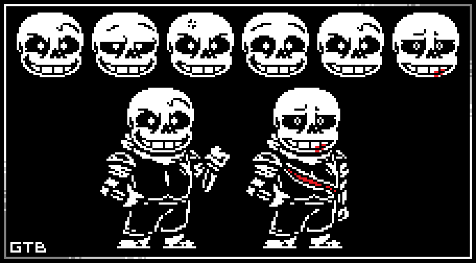 sans remake sprites (battle and overworld). by Little-BigGuy on DeviantArt