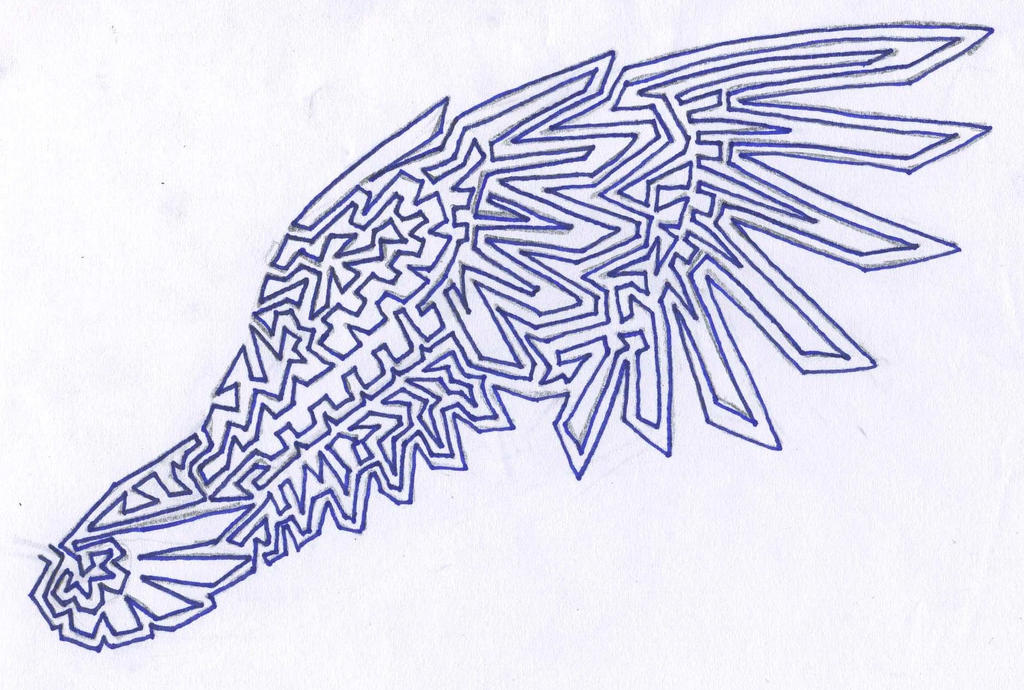 Feathered Wing Line Art by TheNullwalker on DeviantArt