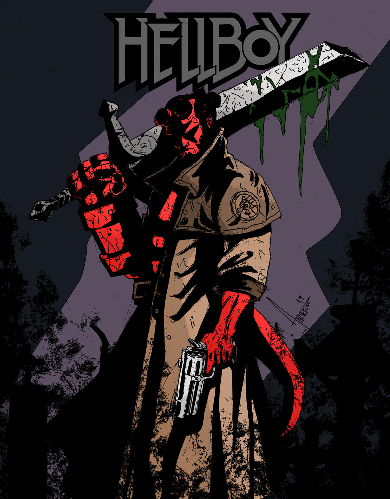 Hellboy Comic Label Hellboy Comic Cover Dust To Dust: The World According To Hellboy