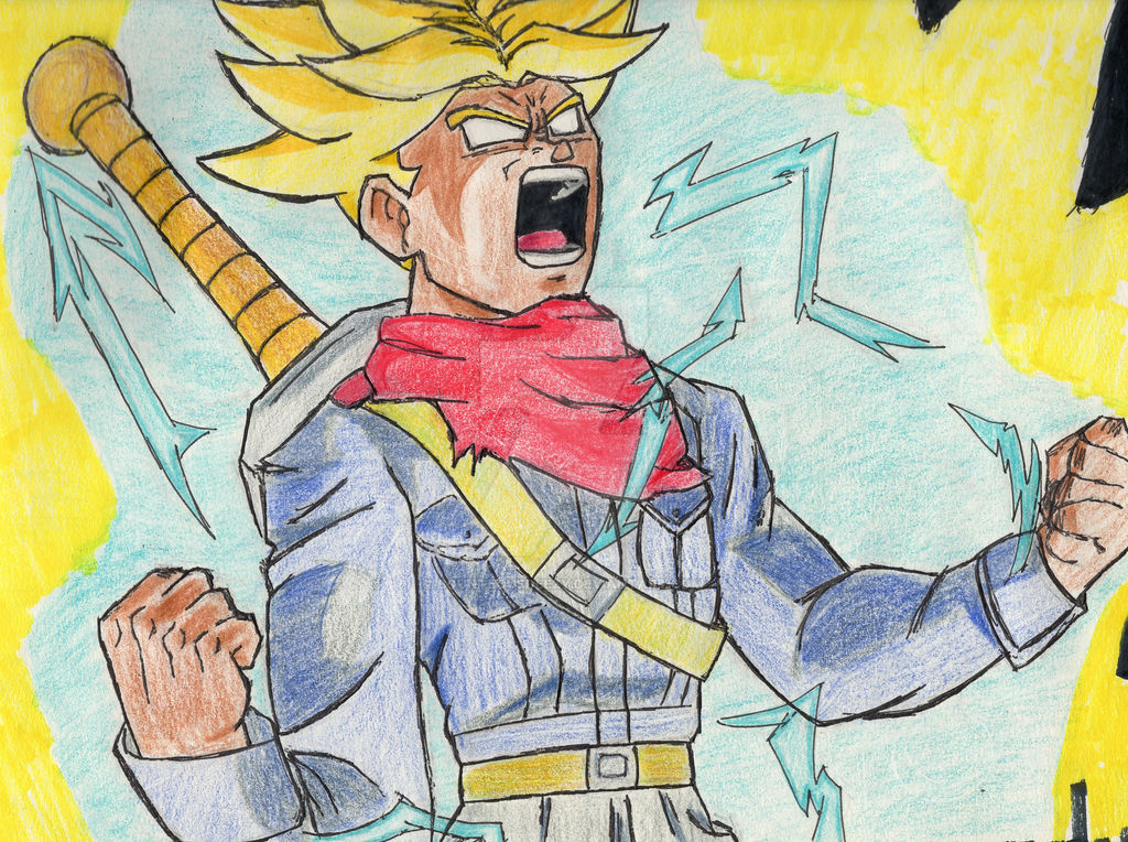 Trunks transforming into berserker mode by BounteousDeezy on DeviantArt
