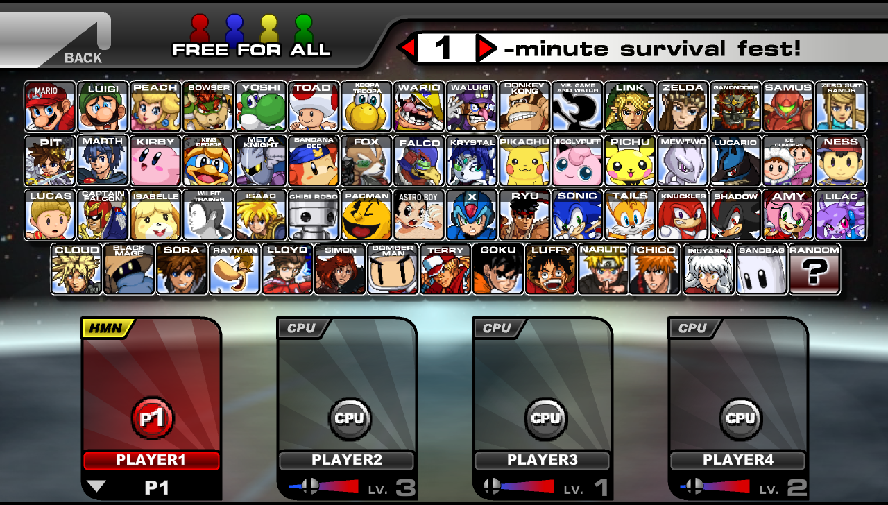 SSF2 Proyect B Deluxe all characters by DaniGamer495 on DeviantArt