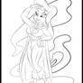 Dailey Drawing - Hello Power Girl Lineart