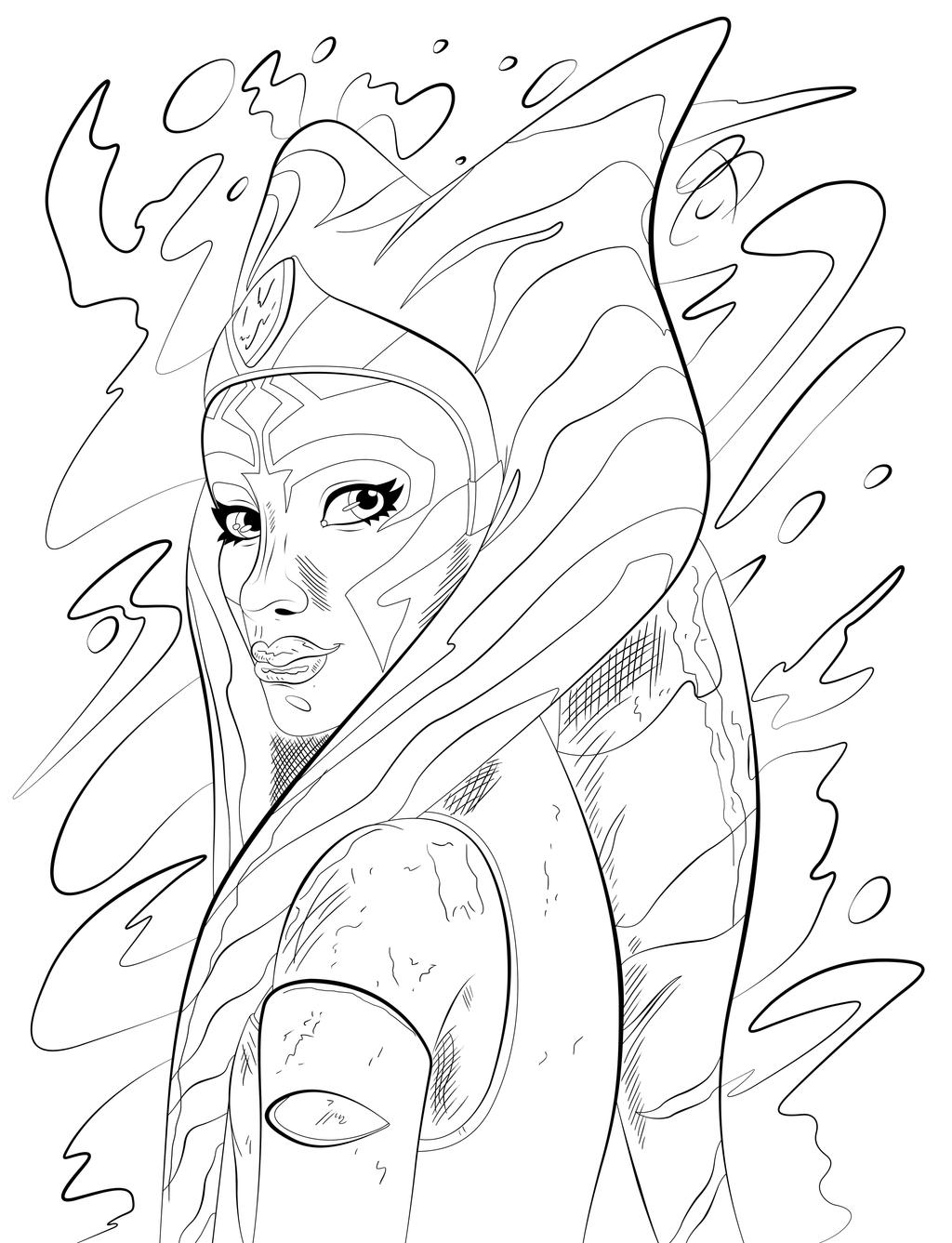 Coloring Pages Ahsoka Tano by RCBrock on DeviantArt