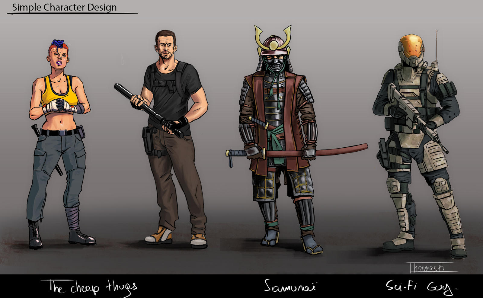 Simple Character Design by ThomasRome on DeviantArt