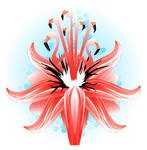 Flamingo Passion Flower by eosvector