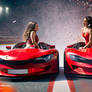 Firefly two red ferrari sport cars with two very g