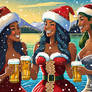 Firefly three santas drinking beer out on a lake 2