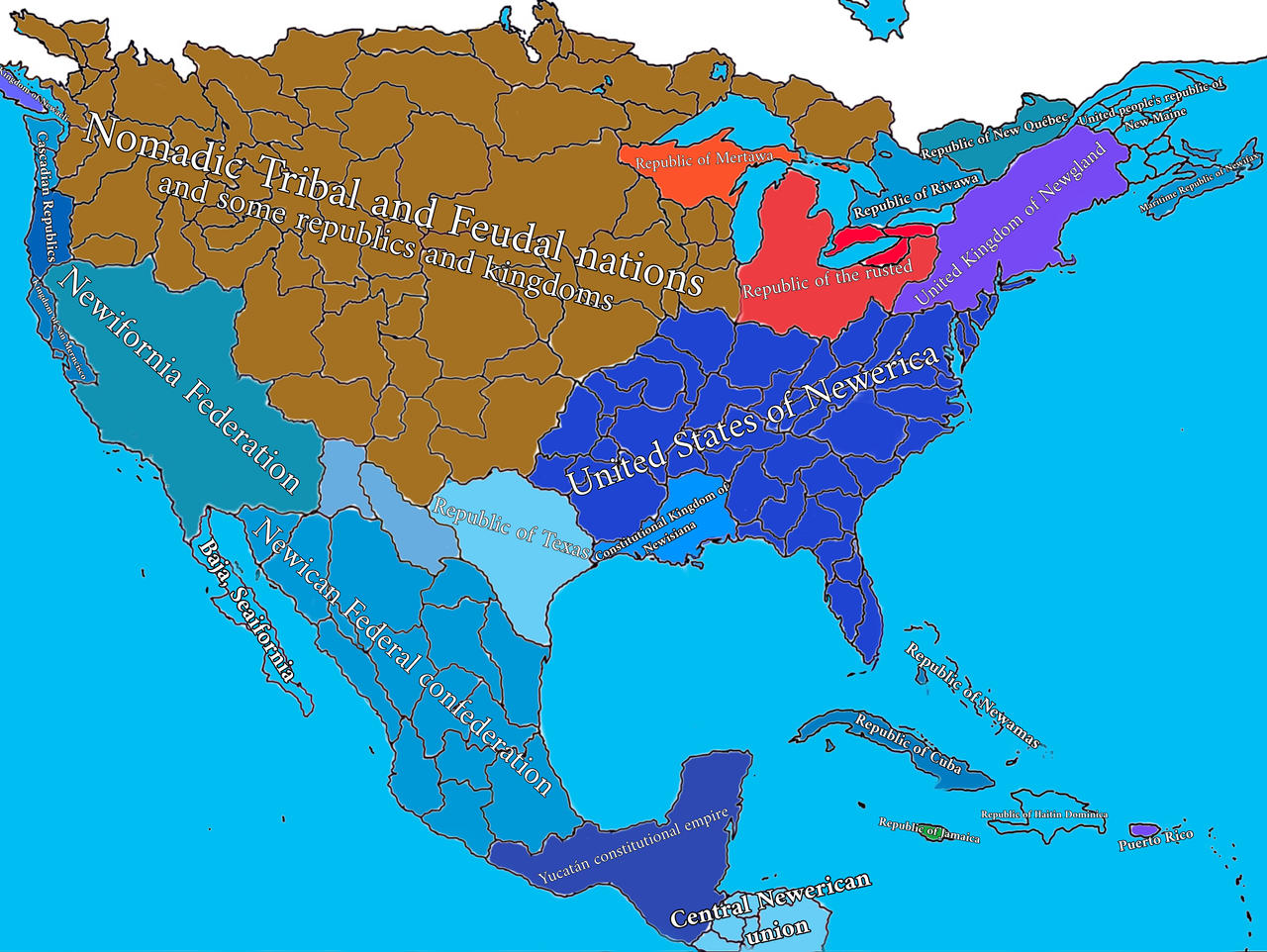 Map of New America by yeethil on DeviantArt