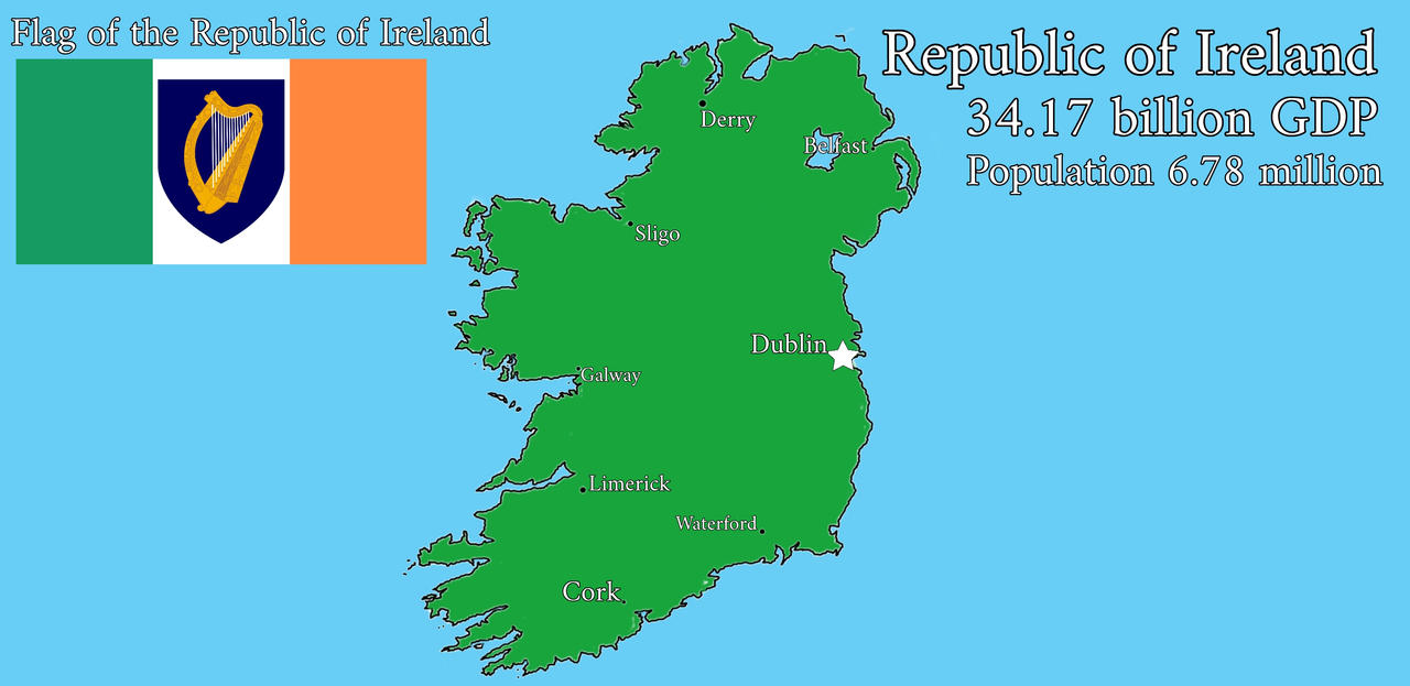 Rep Ireland Map Republic of Ireland by yeethil on DeviantArt