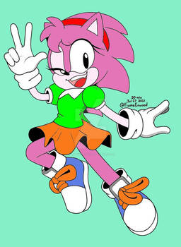 Color, Classic Amy  Lineart  By Flame Eliwoo