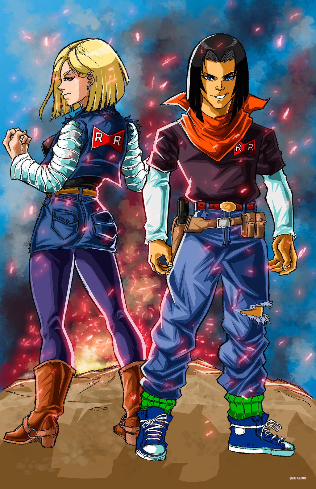 Android 17 and 18 by FantasiesAndFathoms on DeviantArt