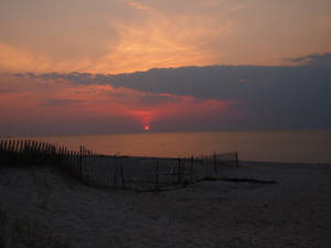 pastel beach sunset.