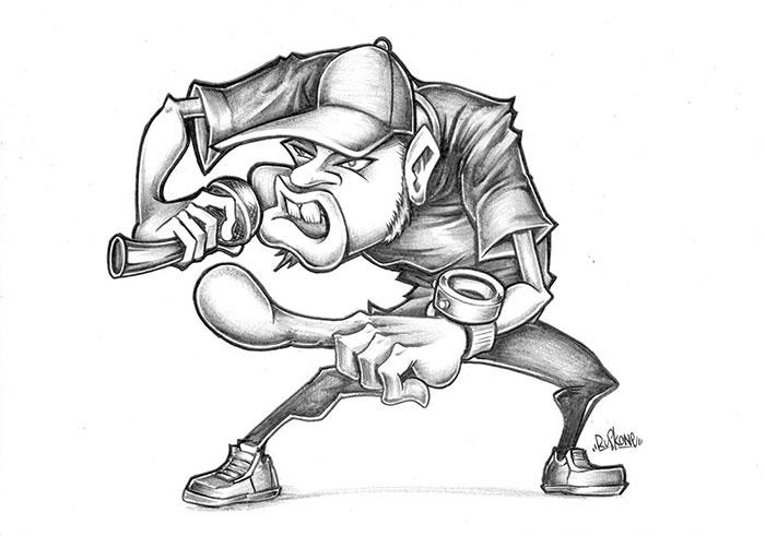 Person Rapping Drawing RAPPER by RUSKone on DeviantArt